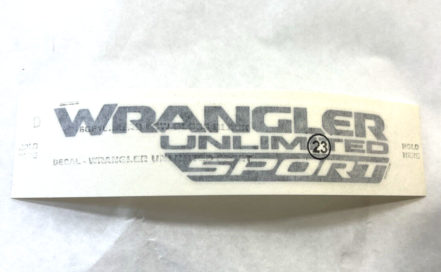 Genuine OEM Mopar Jeep Wrangler Front Fender Decal Sticker Emblem 6GP10RXFAB