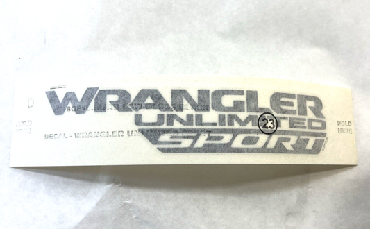 Genuine OEM Mopar Jeep Wrangler Front Fender Decal Sticker Emblem 6GP10RXFAB