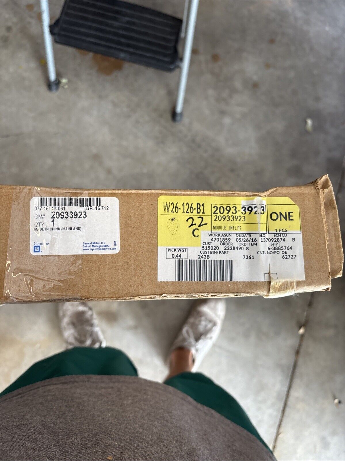 Genuine OEM GM Acadia Front Right Seat-Occupant Module 2007-2013 20933923