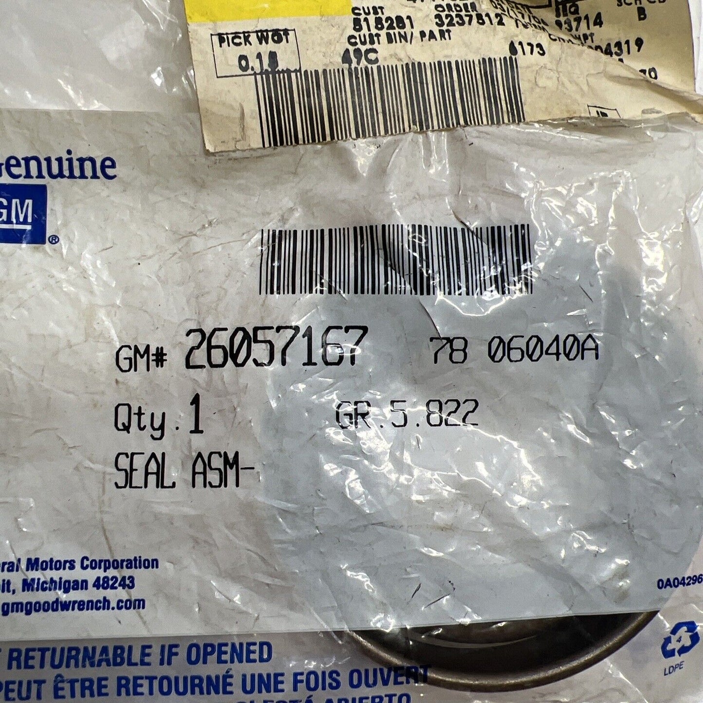 Genuine OEM GM Express 2500 Rear Axle Shaft Seals 1984-2022 26057167