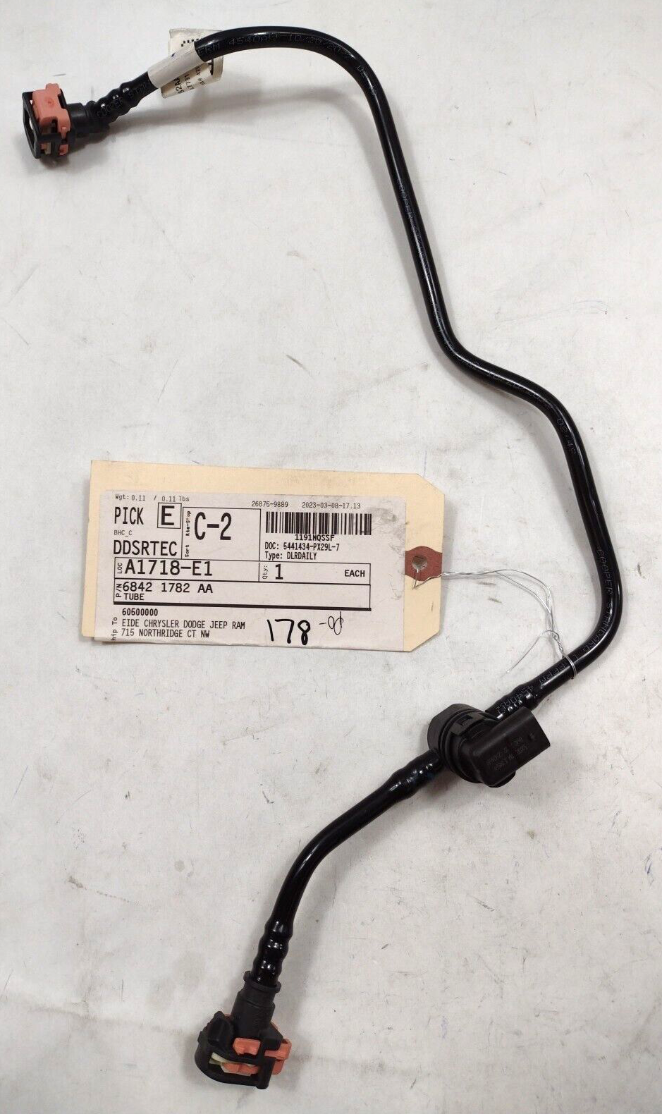 Genuine OEM GM Chrysler Pacifica Fuel Supply Tube 2017-2024 68421782AA