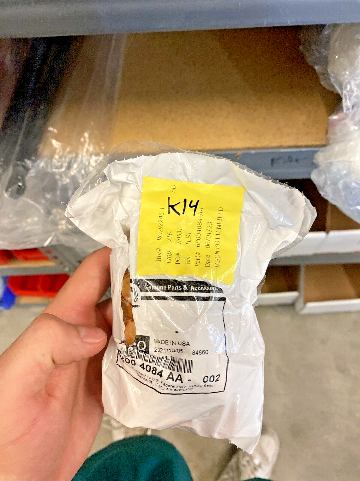 Genuine OEM Mopar Jeep Wrangler Hex Flange Head Bolt 2007 68004084AA