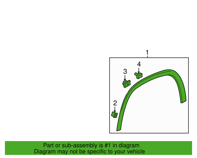 Genuine OEM GM Traverse Front Driver Side Wheel Opening Molding 18-23 84999317
