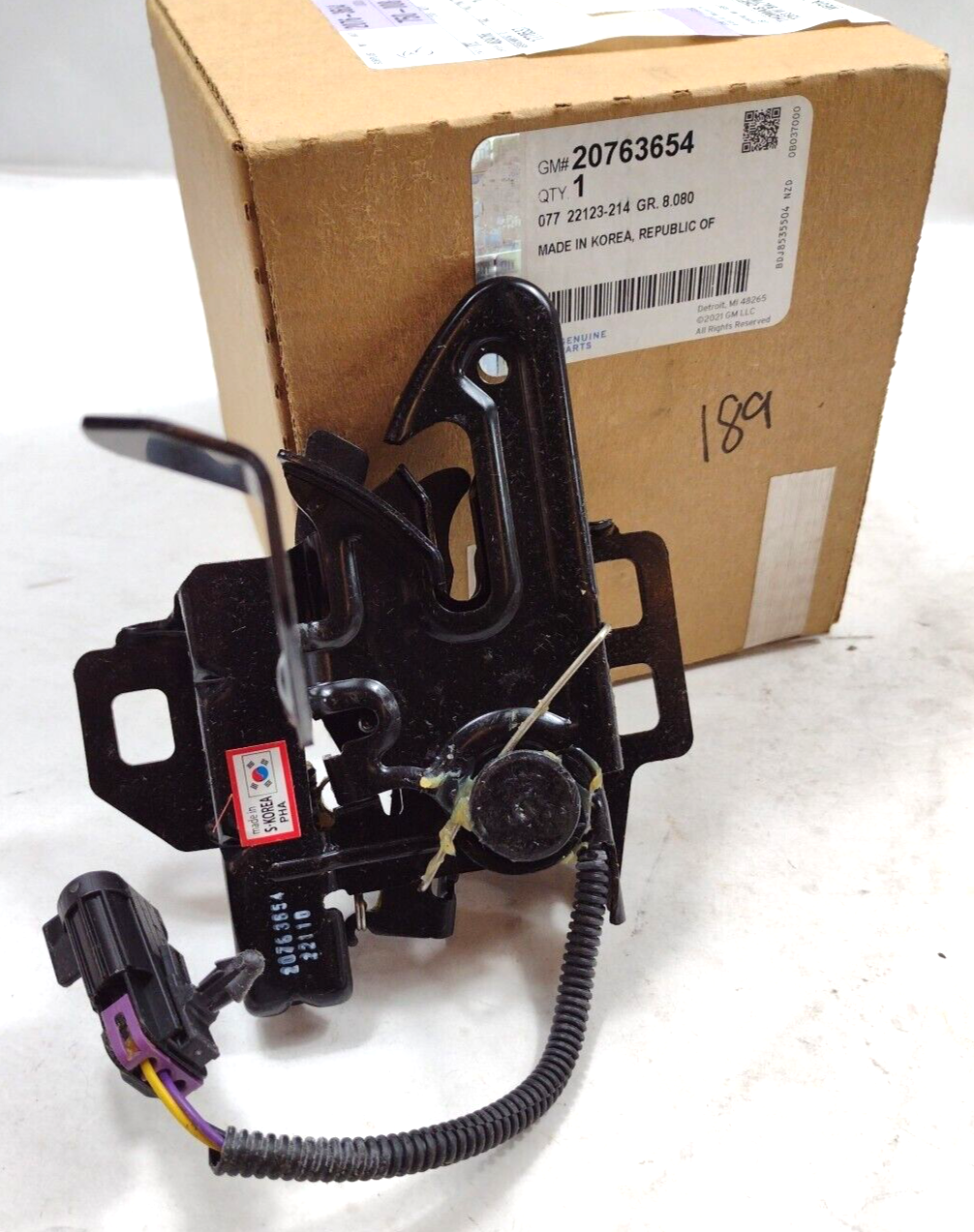 Genuine OEM GM Pontiac G6 Hood Latch Assembly 2005-2010 20763654