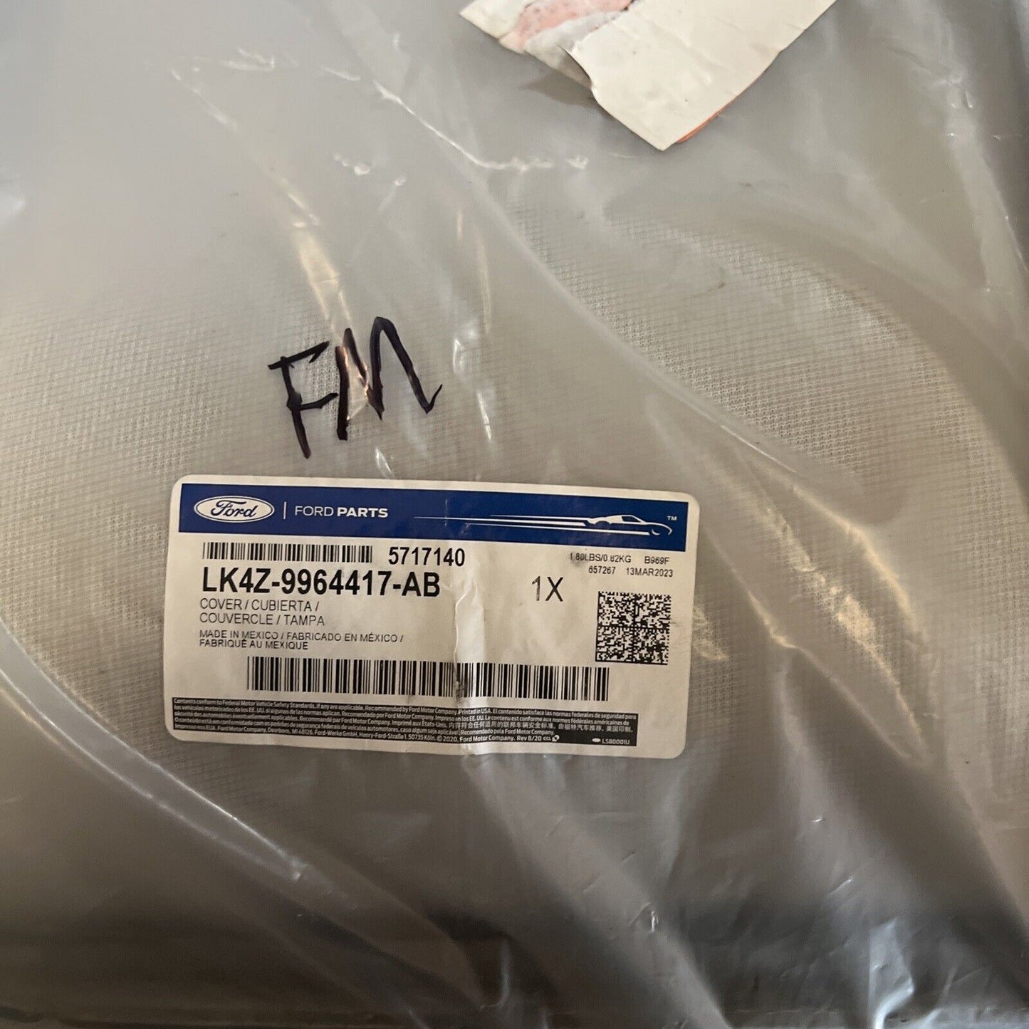 New OEM Genuine Ford Cover Front Left Driver Seat Back lk4z9964417ab