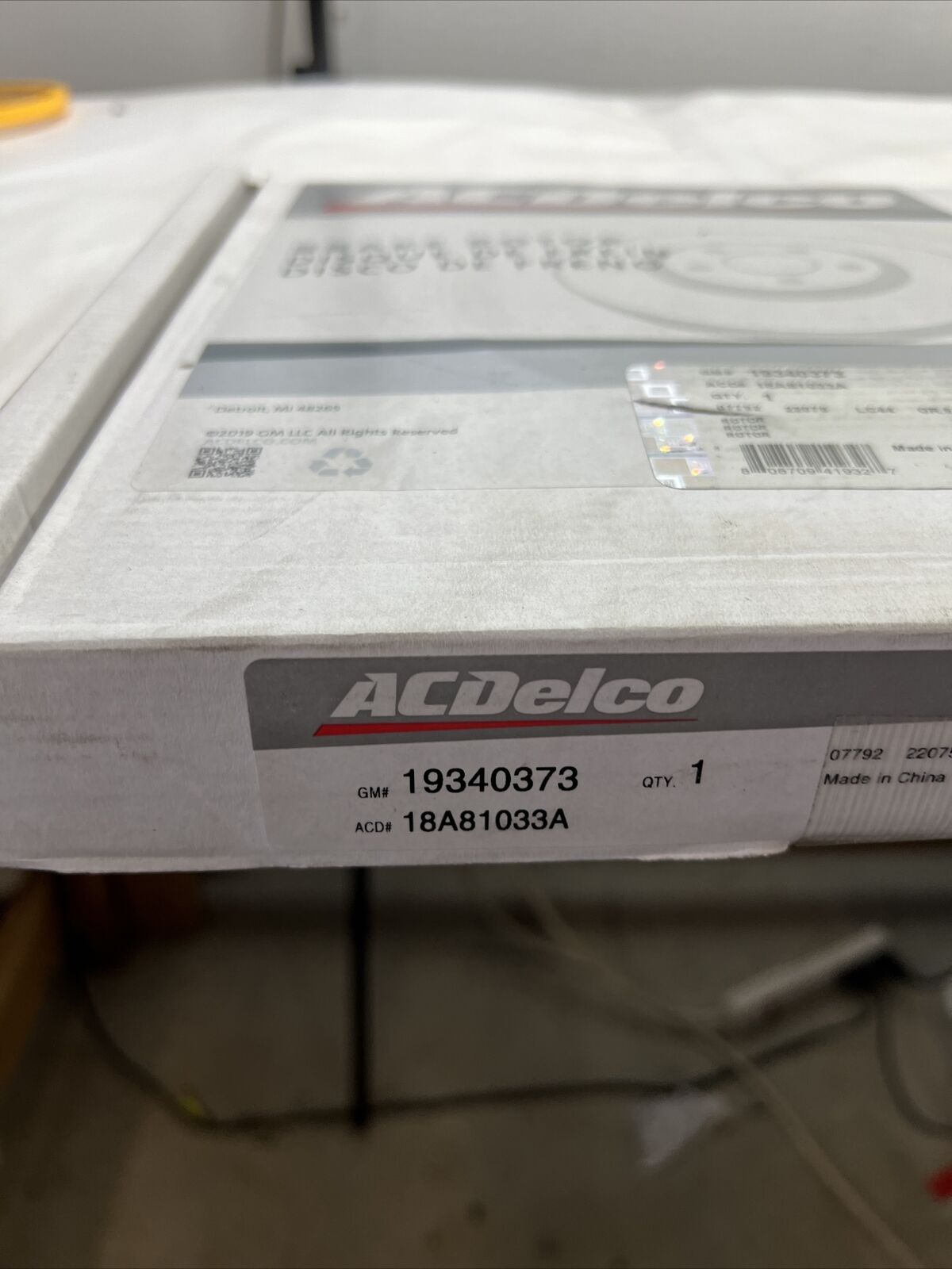 Genuine OEM GM ACDelco Impala Limited Rear Disc Brake Rotor 2011-2016 19340373