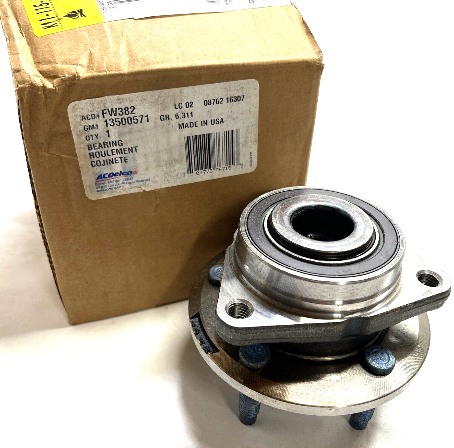 Genuine OEM GM Acdelco Cruze Front Wheel Hub & Bearing Assm 11-16 FW382 13500571