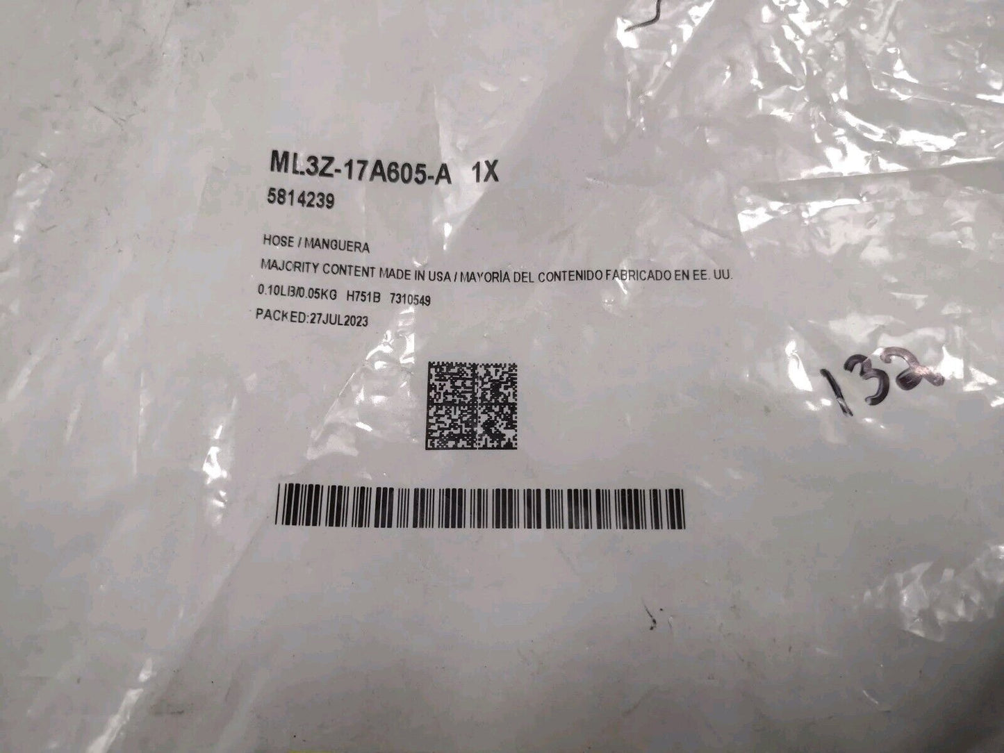 ML3Z17A605A Ford F150 2021-2023, Windshield Washer Hose