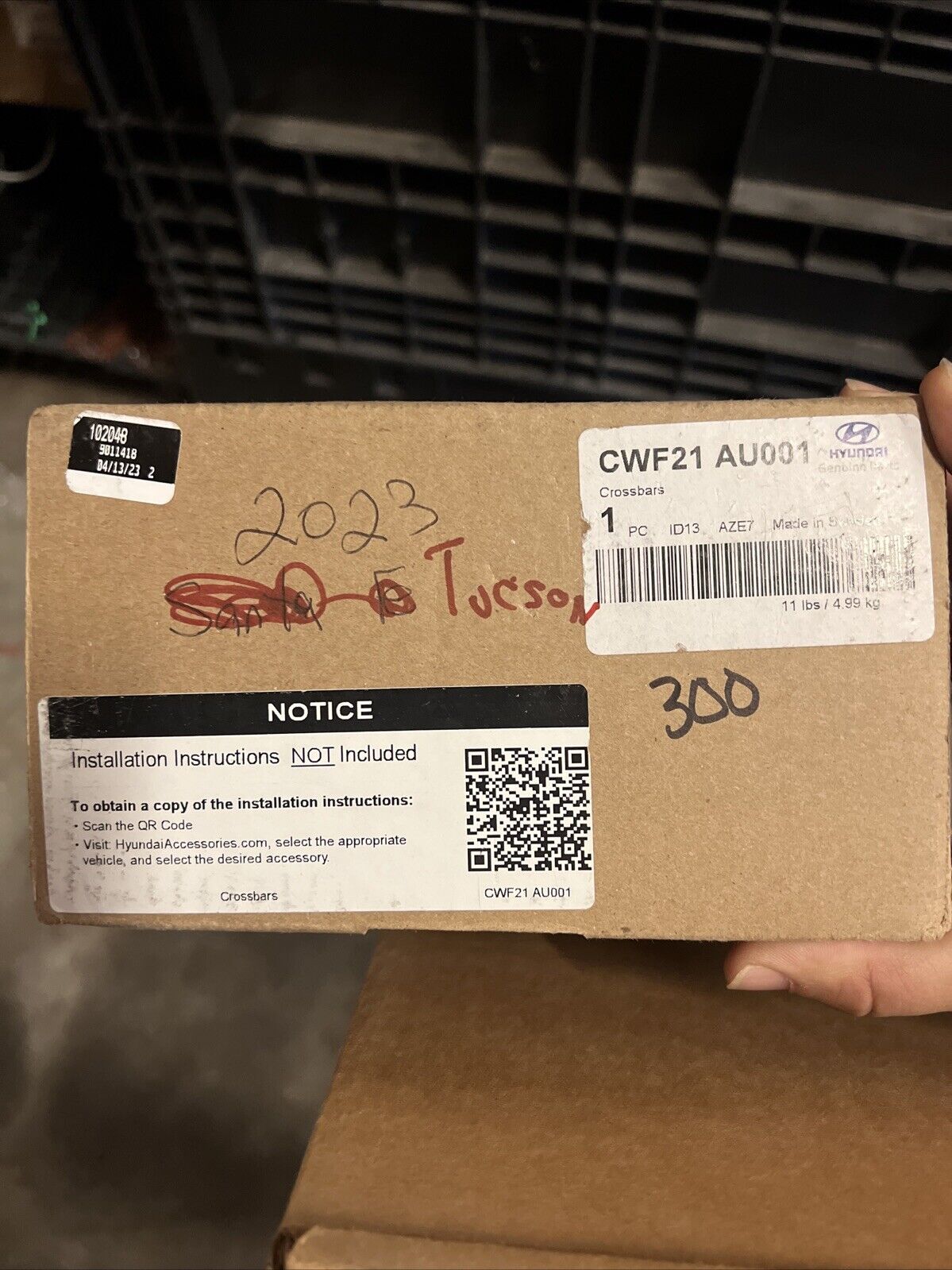 Genuine OEM Hyundai Tuscan Roof Rack Rails Crossbars 2022-2024 CWF21AU001