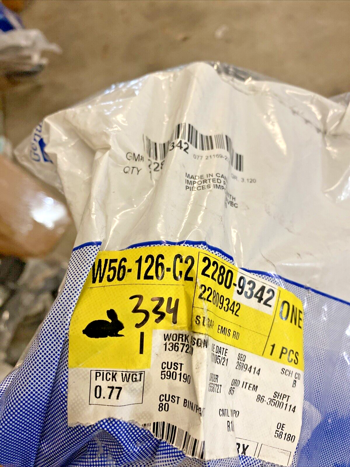 Genuine OEM GM Chevrolet Diesel Emissions Fluid (DEF) Tank Strap 6.6L 22809342