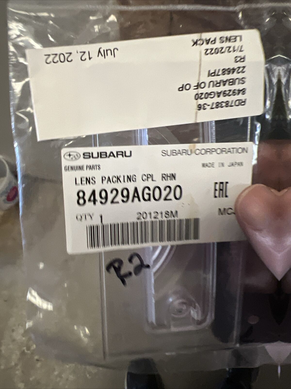 New OEM Genuine Subaru 2005-2015 Right Passenger Side Map Lamp Lens 84929AG020