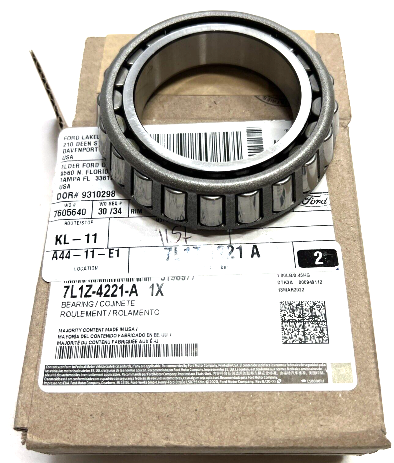 New OEM Genuine Ford Expedition 15-23 Rear Differential Side Bearings 7L1Z4221A
