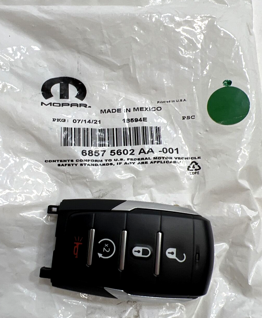New OEM Genuine Mopar 2019-2023 Integrated Key FOB Transmitter 68575602AA