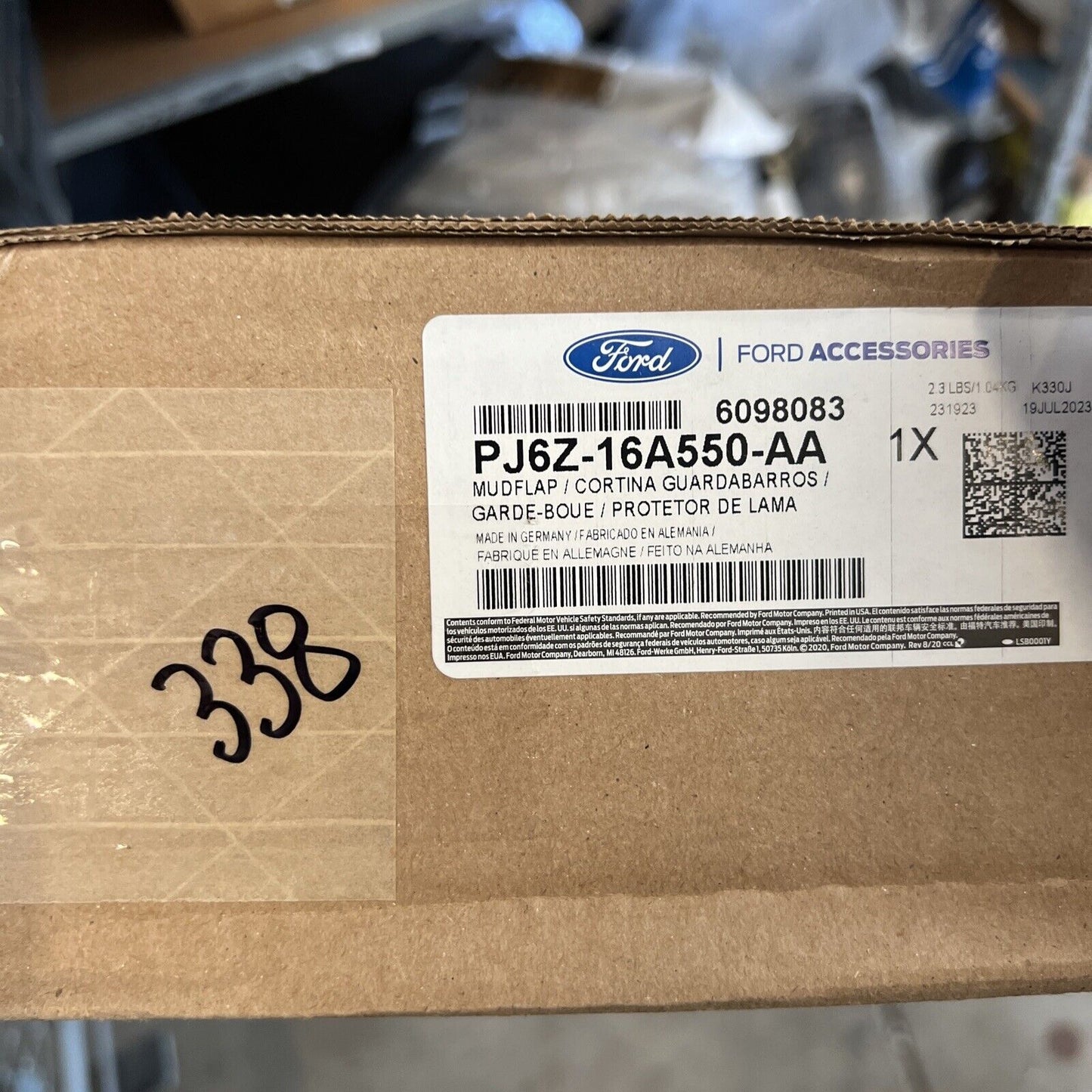 Genuine OEM Ford Seat Line Front Molded Black Splash Guards PJ6Z16A550AA