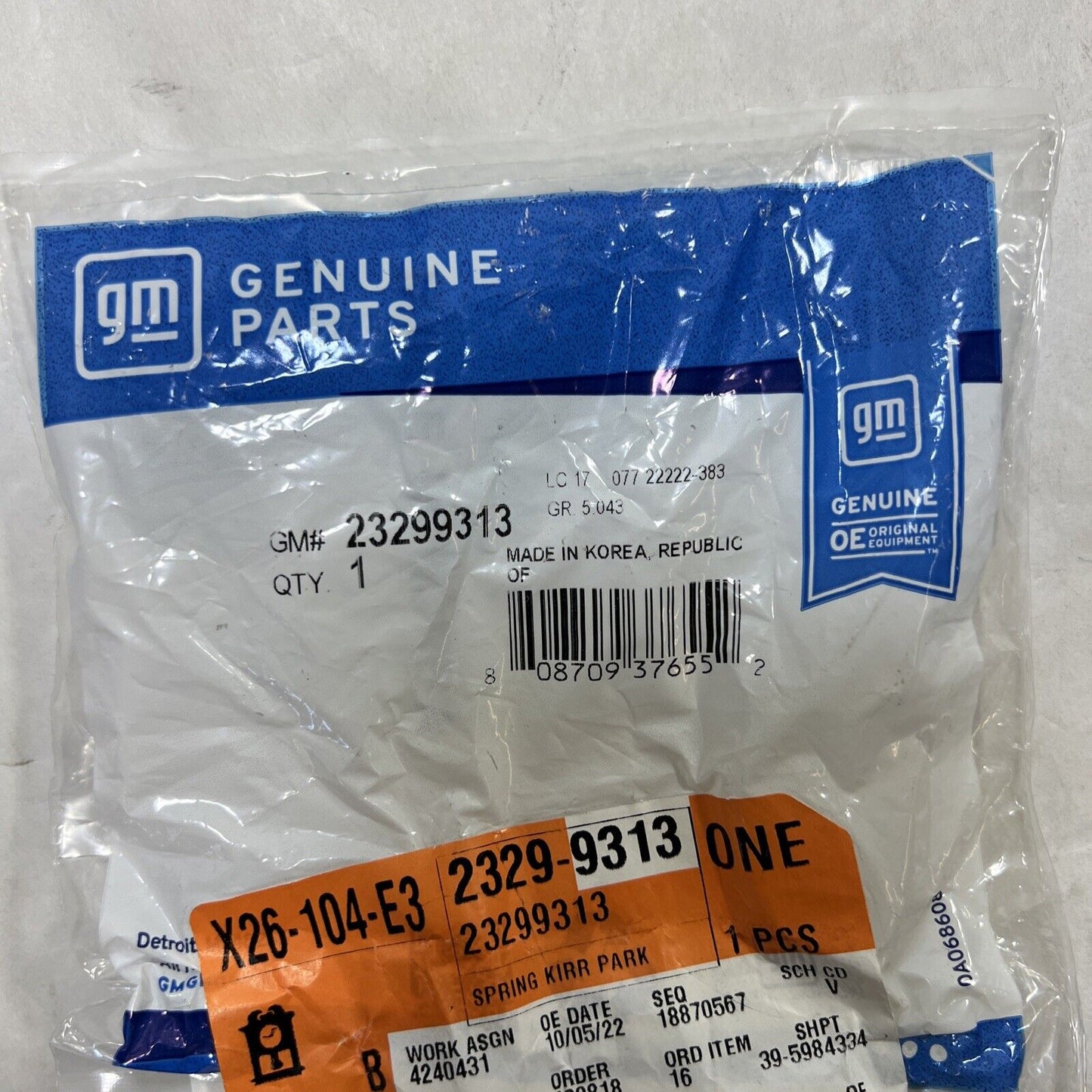 Genuine OEM GM ACDelco Tahoe Rear Parking Brake Hold Down Springs 14-20 23299313