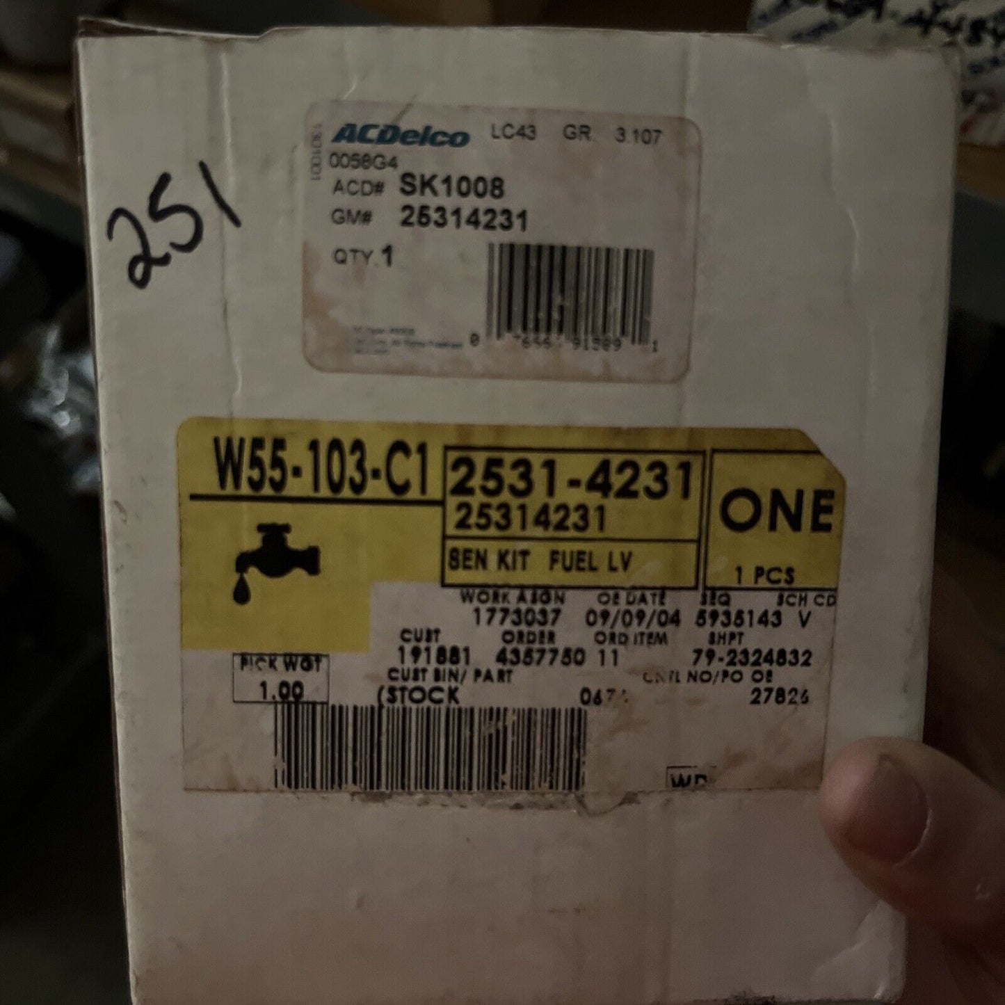 New Genuine AC Delco SK1008 GM Fuel Gauge Tank Float Level Sending Unit 25314231