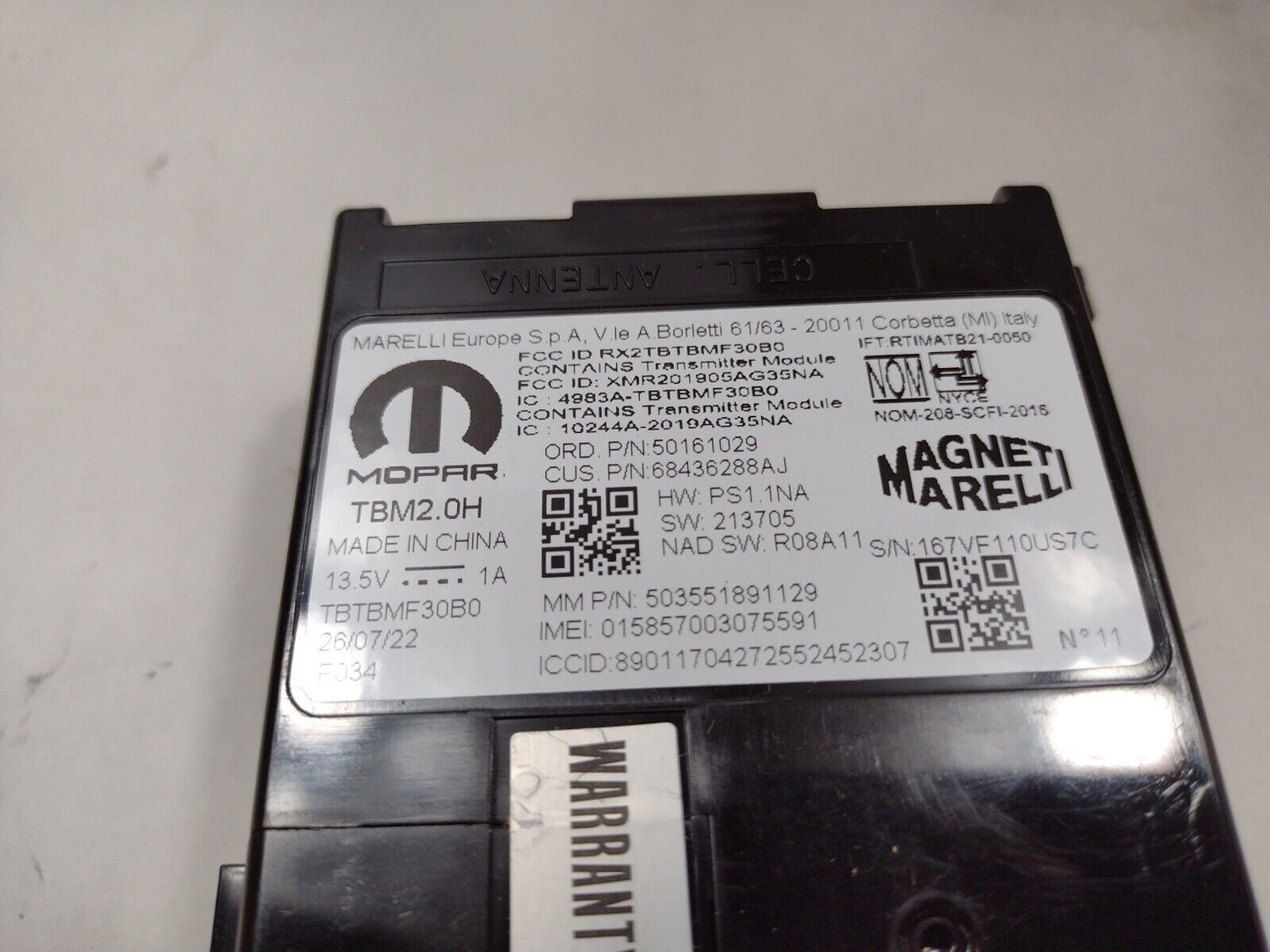 Genuine OEM Mopar Jeep Wagoneer Telematic Module 2021-2023 68436288AJ