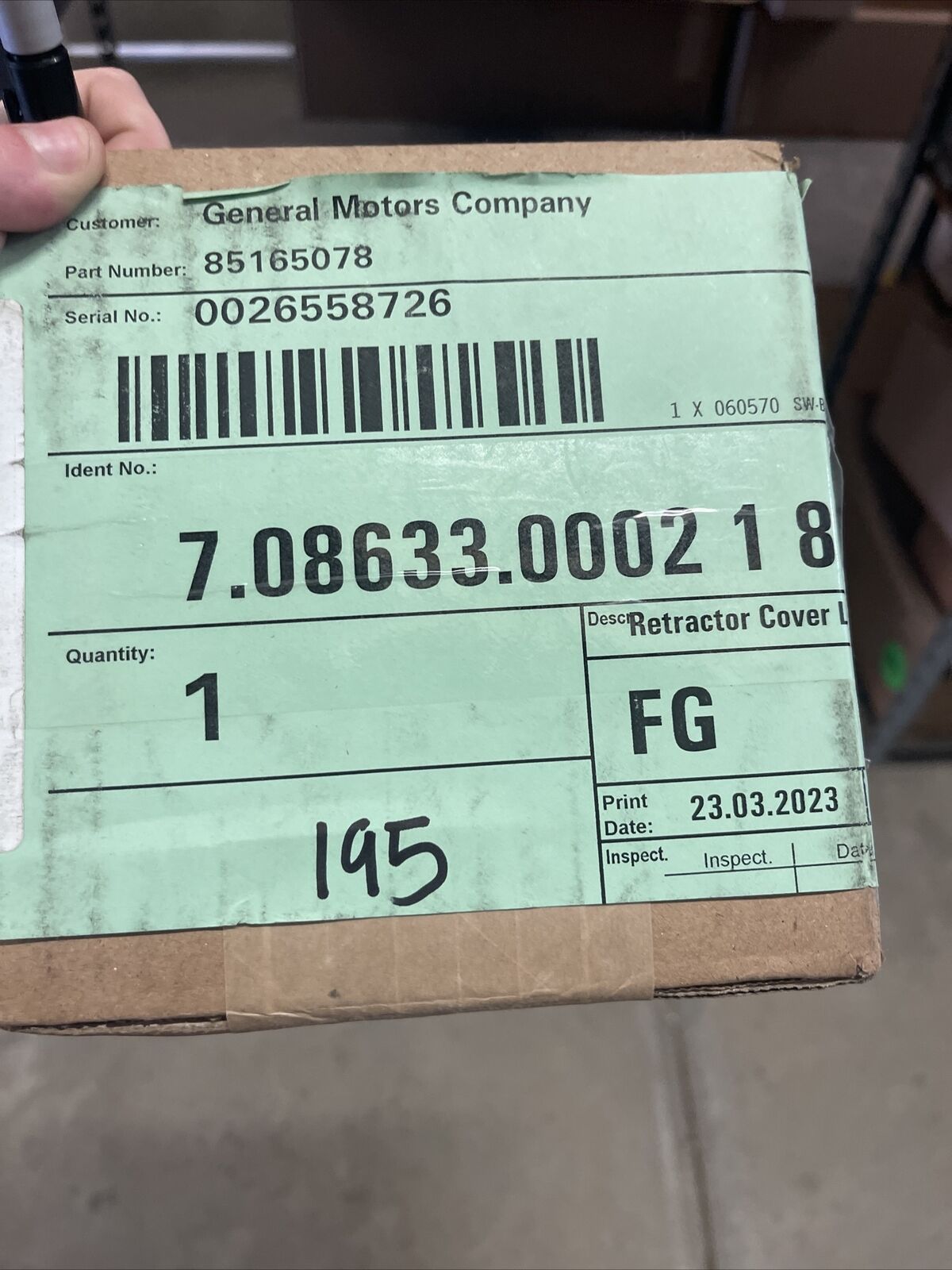 GM Chevrolet Corvette Driver Seat Belt Retractor Trim Cover 20-23 85165078