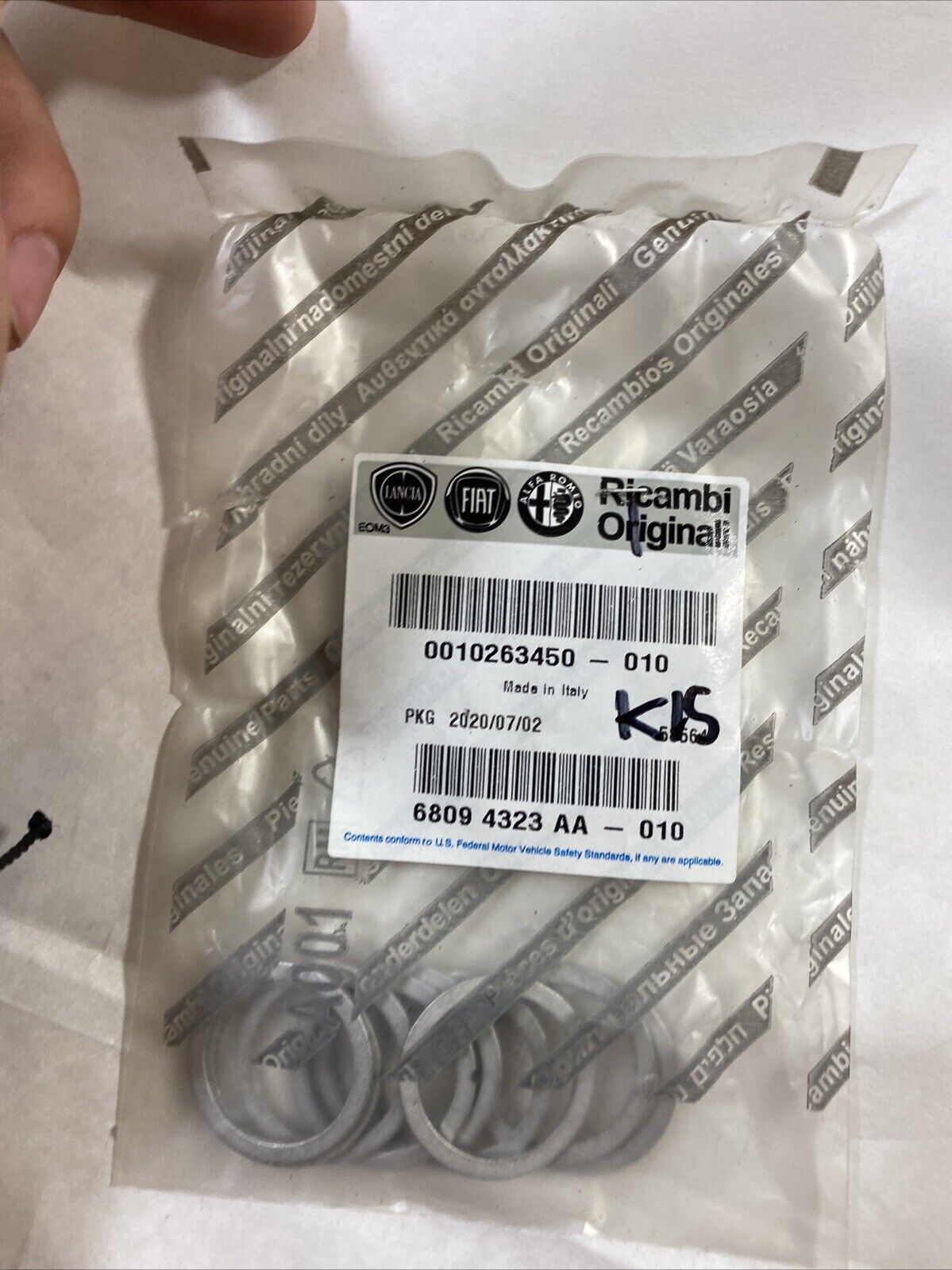 Genuine OEM Mopar Ram ProMaster 1500 Drain Plug Gasket 2014-2017 68094323AA