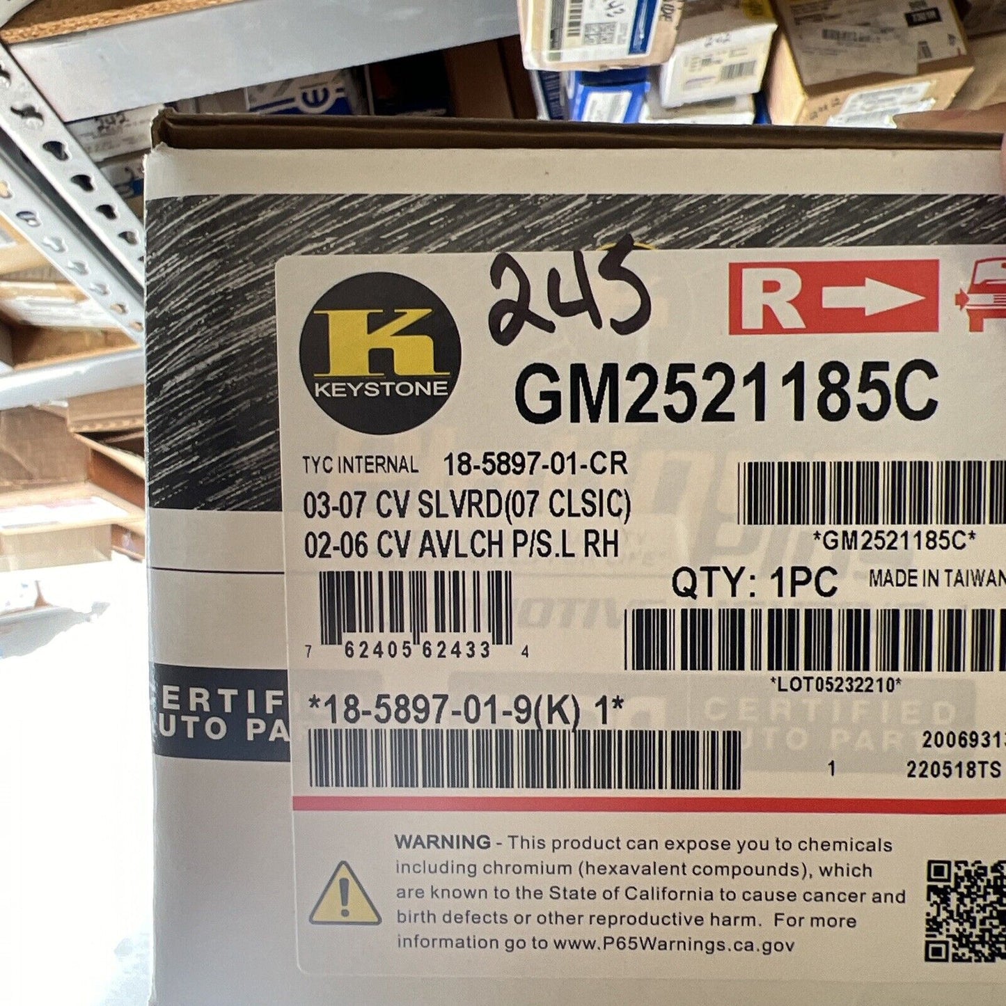 New For Keystone Silverado 02-06 Right Passenger Parking Signal Light GM2521185C