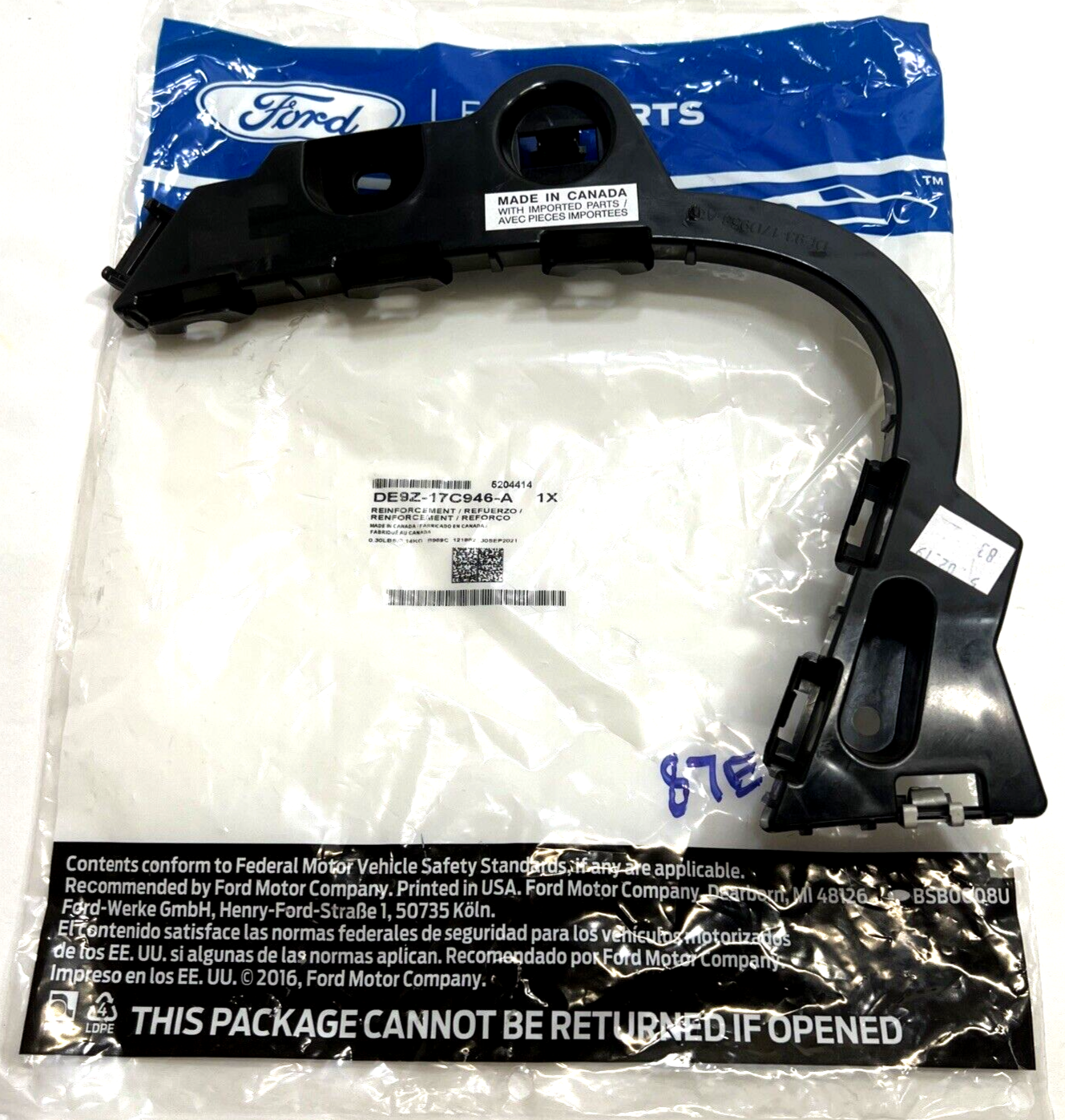 New OEM Ford Lincoln MKT Front Right Side Bumper Support Bracket DE9Z-17C946-A