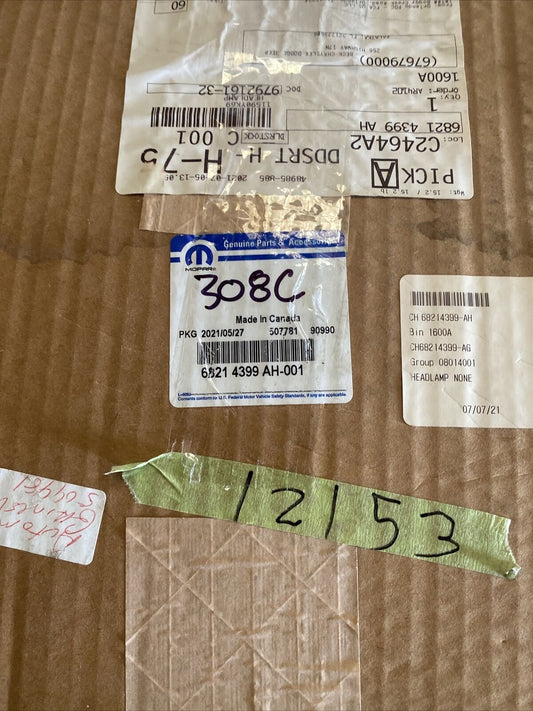 New OEM Genuine Mopar Dodge Charger Headlight Driver Side 2015-2018 68214399AH