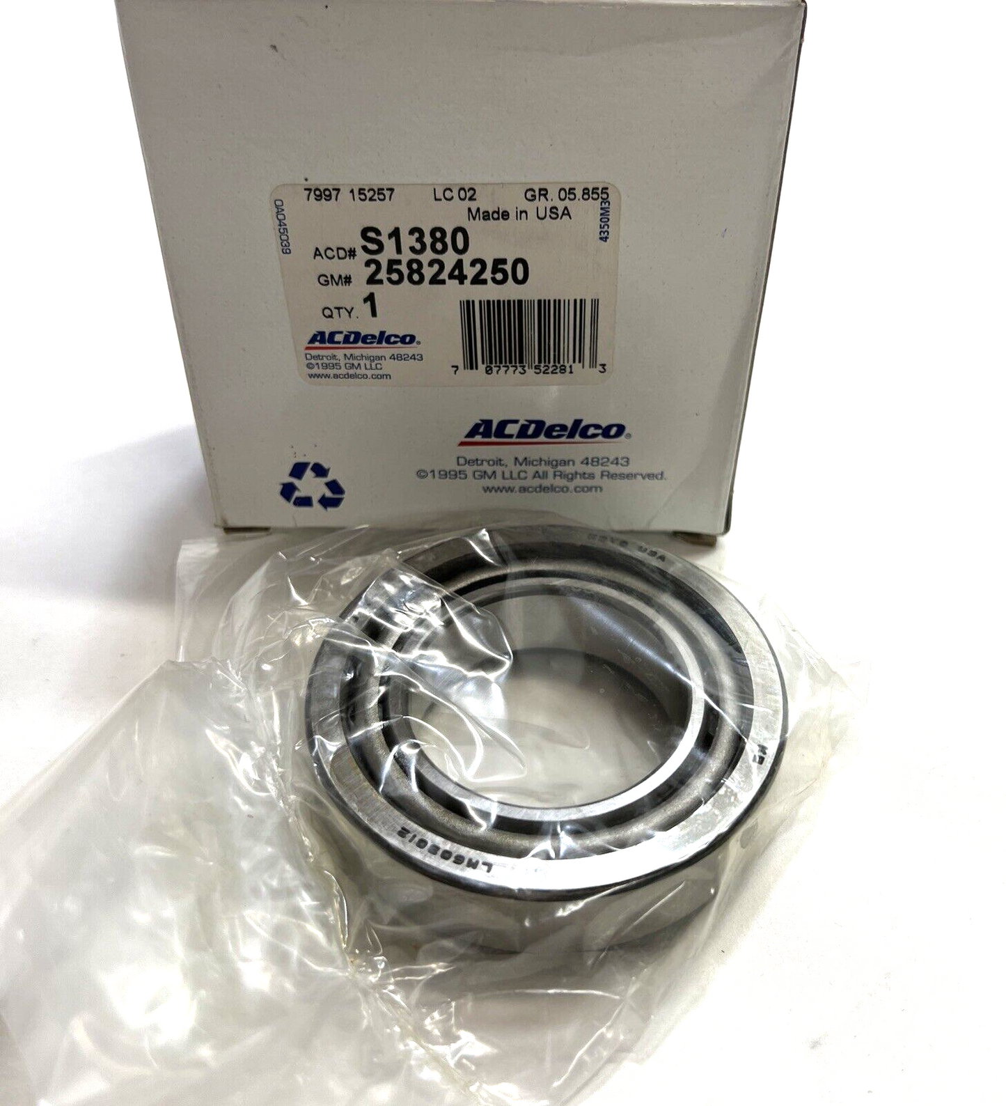 New OEM Genuine ACDelco S1380  Differential Bearing-4WD Rear