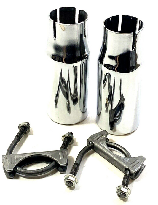 New Chrome Exhaust Extension Tips for Ford Fusion 2003-2009 3D Carbon 691223