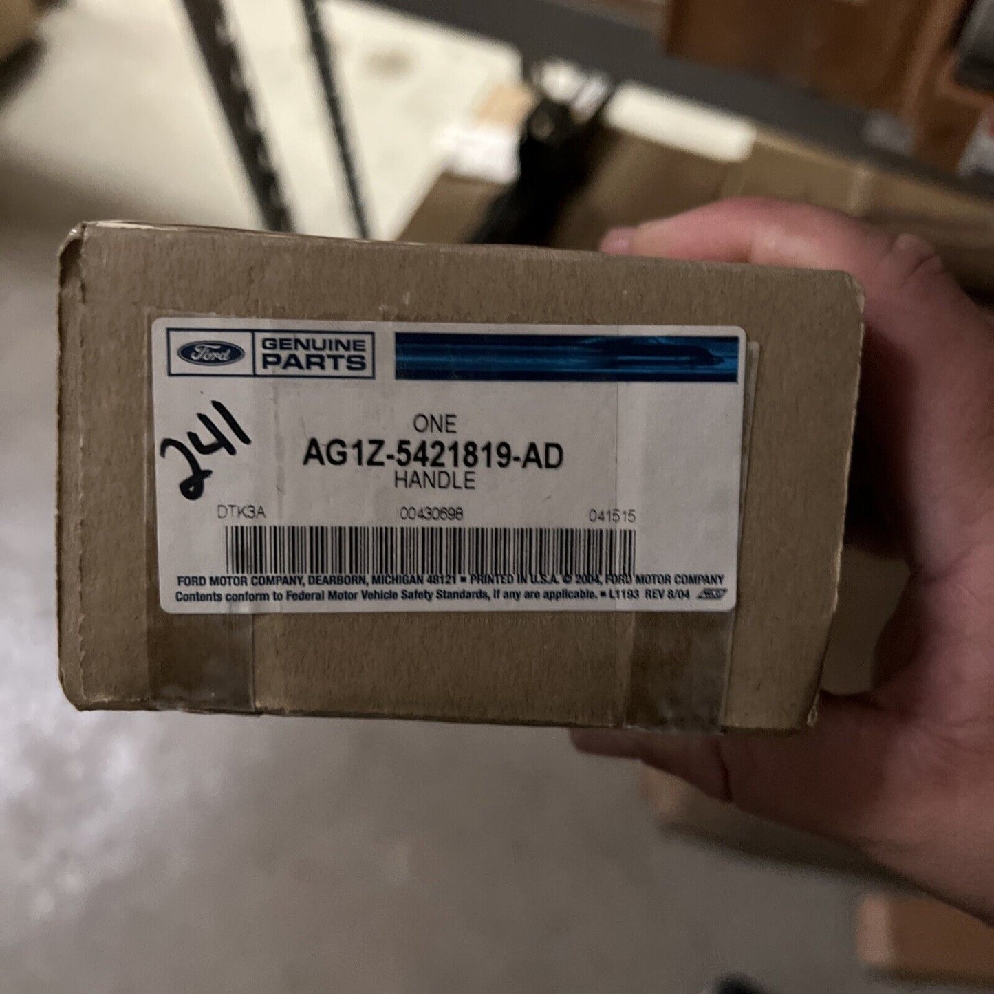 New OEM Genuine Ford 10-12 Left Driver Side Interior Door Handle AG1Z-5421819-AD