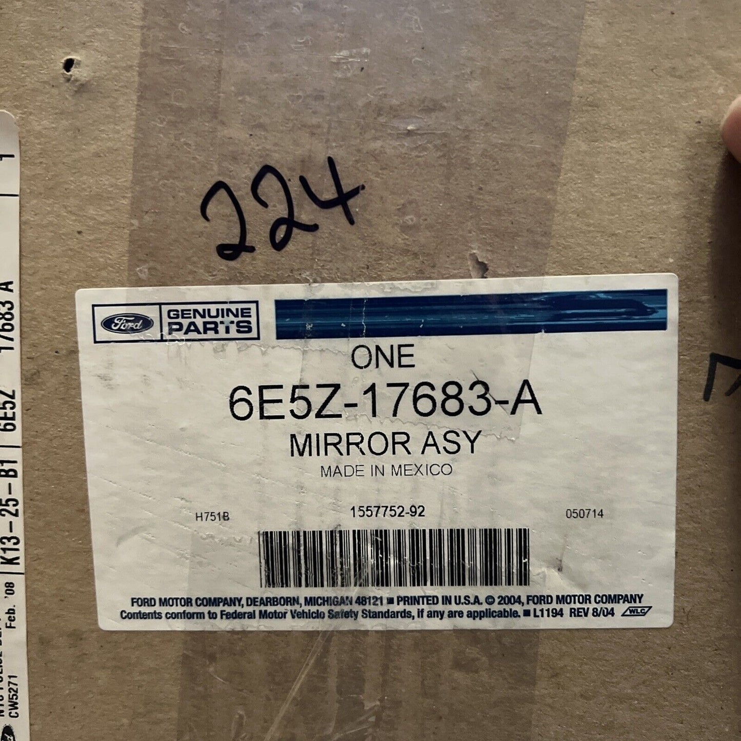 New OEM Genuine Ford Fusion 06-10 Left Driver Side Mirror Assembly 6E5Z17683A