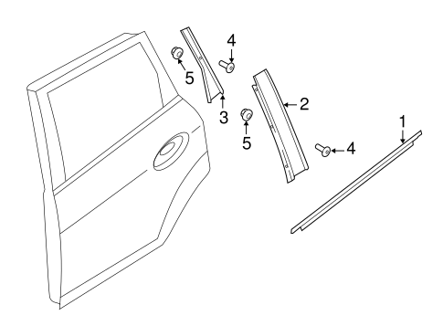 New OEM Ford C-Max Front Driver Side Weatherstrip AM5Z-5825861-C