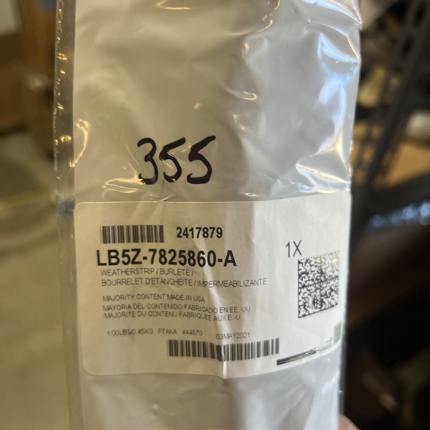 New Ford 2020 Explorer Rear Door Interior Trim-Belt W'strip Right LB5Z7825860A