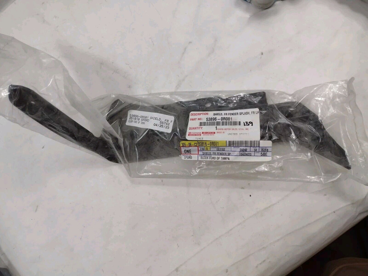 Genuine Toyota Splash Shield 53896-0R081