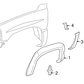 Genuine OEM GM Silverado 1500 Right Fender Flare Protector 2001-2007 10374850