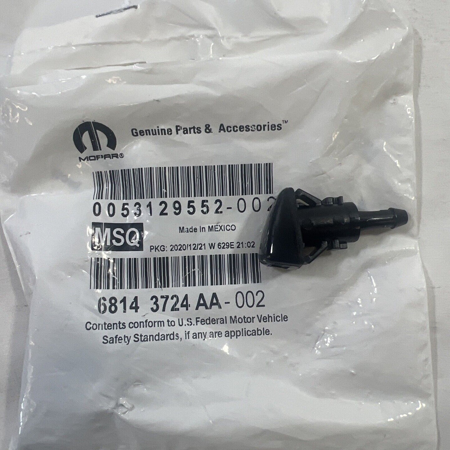 Genuine OEM Mopar 200 Windshield Washer Spray Jet Nozzle 2013-2014 68143724AA