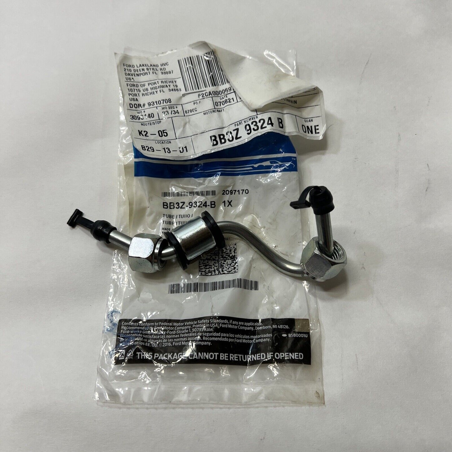 New OEM Ford Transit 15-18 Fuel Assembly Tube BB3Z-9324-B