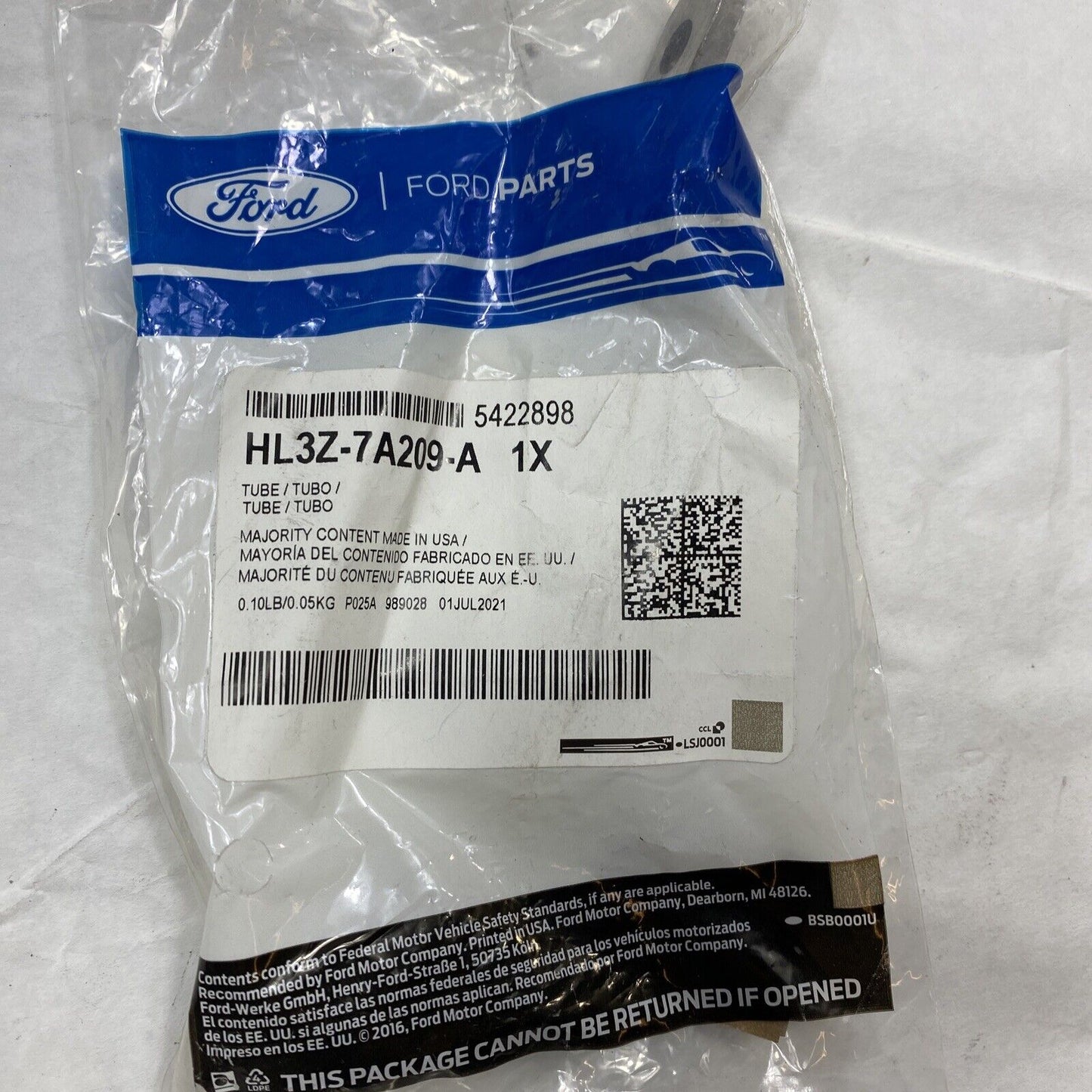 NEW Genuine OEM Ford Tube HL3Z7A209A