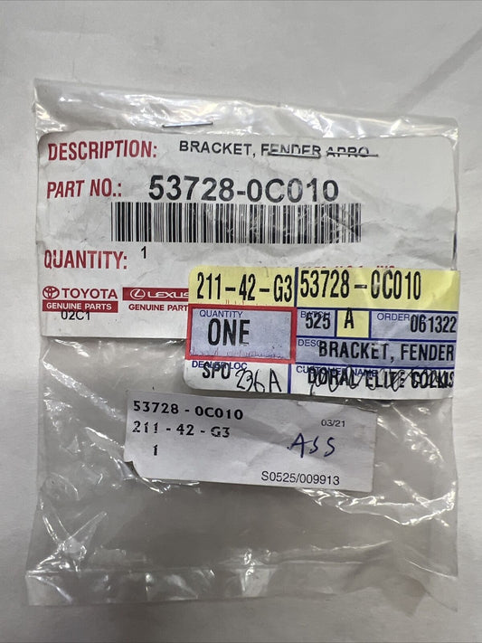 New OEM Genuine Toyota Tundra 2007-2021 Fender Apron Bracket Assembly 537280C010