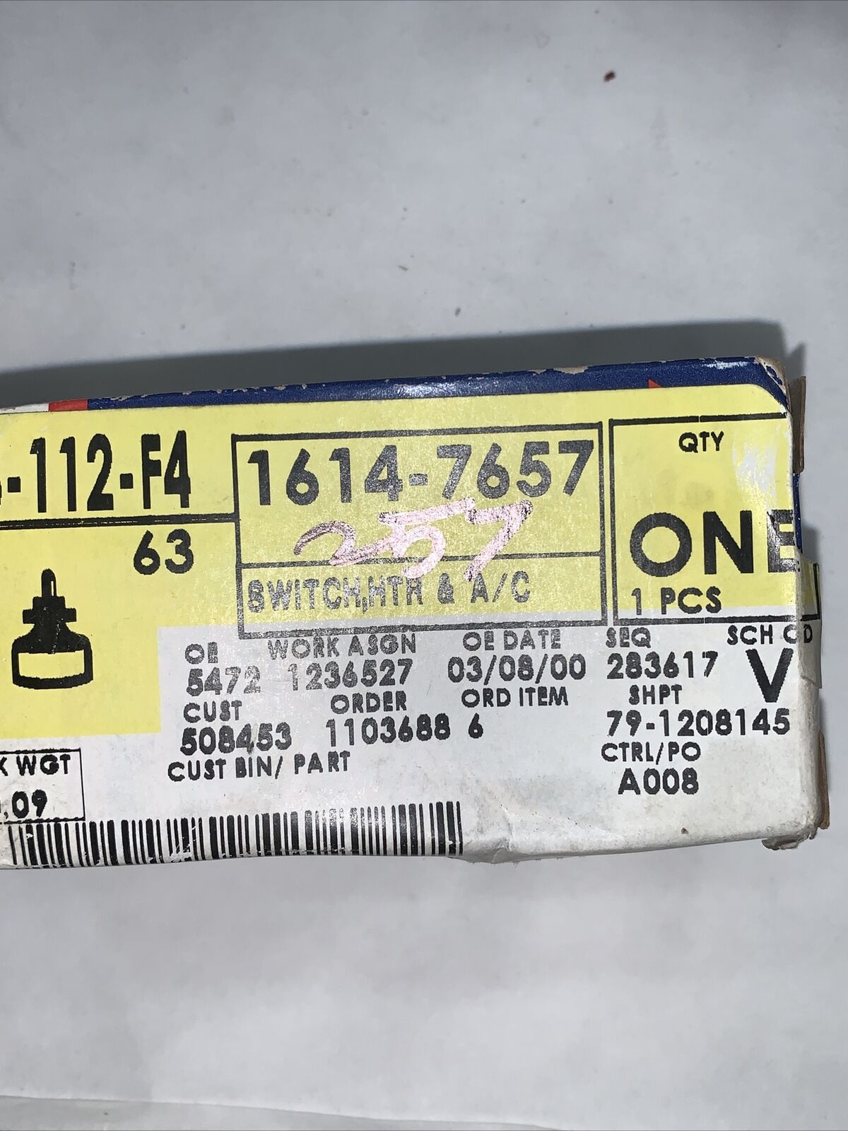 New OEM GM Blower Control Switch 16147657 ( DN4747 Bin DS41)