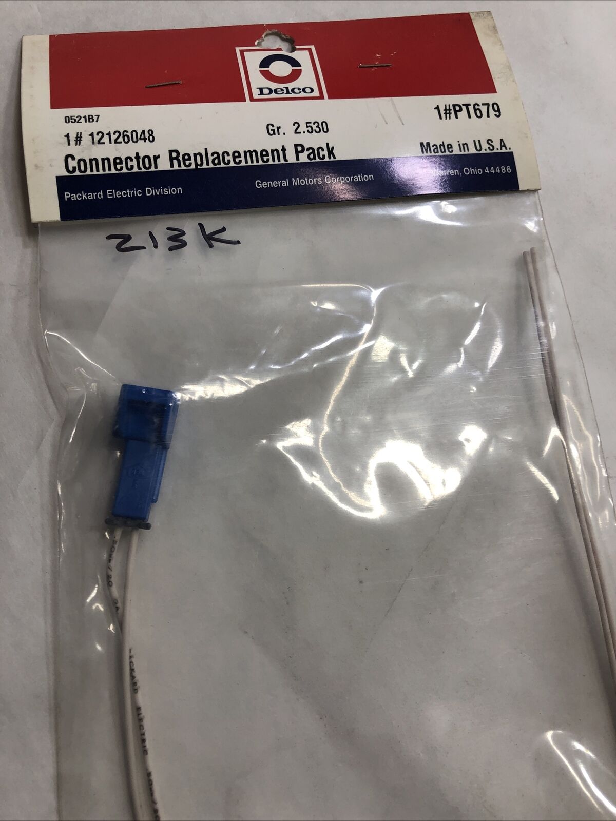 New OEM Genuine GM ACDelco PT679 2-Way Male Blue Multi-Purpose Pigtail 12126048