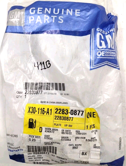 Genuine OEM GM Chevy Silverado 1500 Instrument Panel Switch Bezel 14-19 22830877