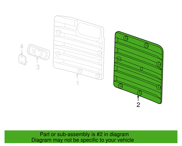 Genuine OEM GM Chevy Express 2500 Driver Side Rear Door Trim 2003-2024 10365463
