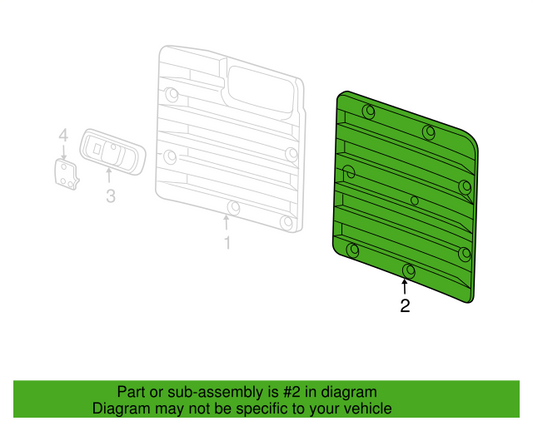 Genuine OEM GM Chevy Express 2500 Driver Side Rear Door Trim 2003-2024 10365463