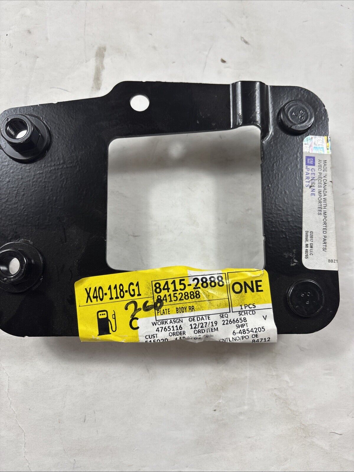 Genuine OEM GM Chevrolet Equinox Bumper Anchor Plate 2018-2024 84152888
