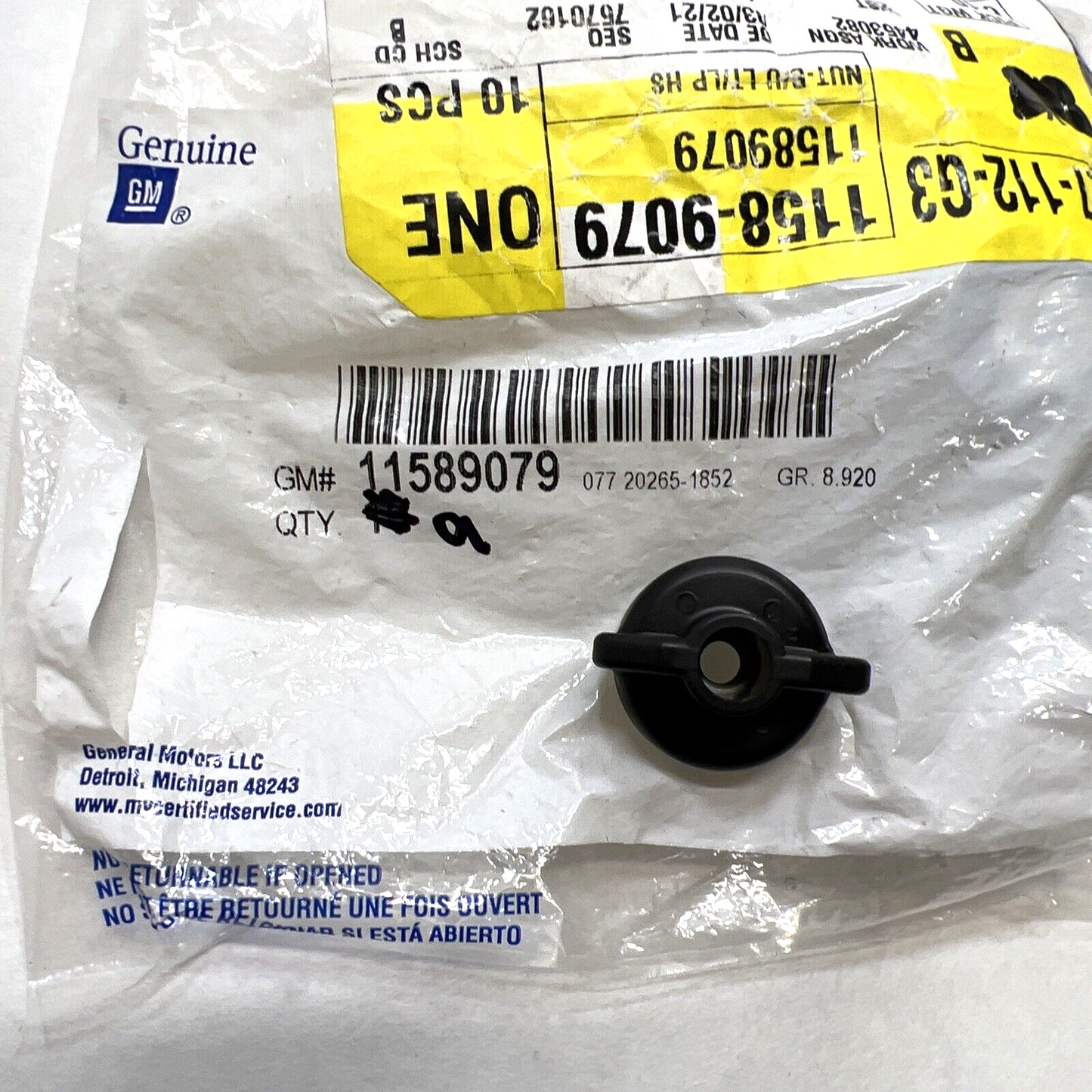 GM OEM Headlight Head Light Lamp-Headlamp Assembly Wing-Nut 93-16 11589079