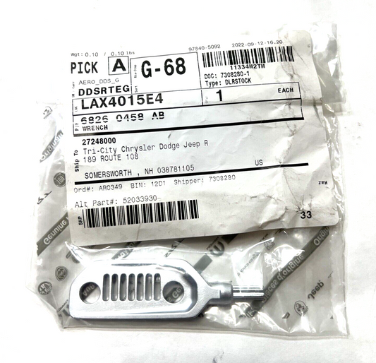 New OEM Genuine Mopar Renegade 15-21 Sunroof Sky Key Star Wrench Tool 68260458AB