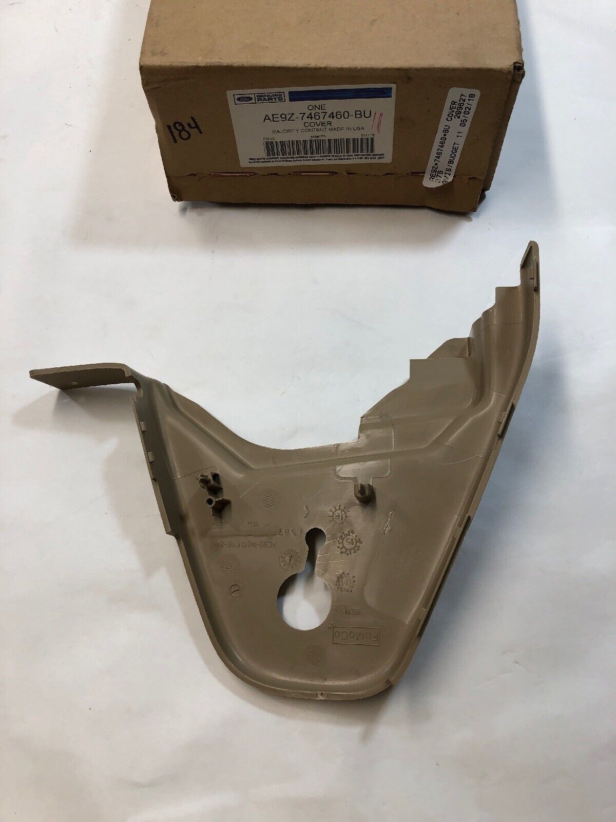 New OEM Ford Second Row Rear Seat Trim Cover Driver Side 2013-18 AE9Z7467460AF