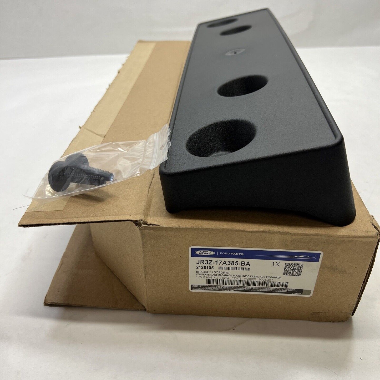 New OEM Genuine Ford Bumper Wide Bracket License Plate JR3Z17A385BA