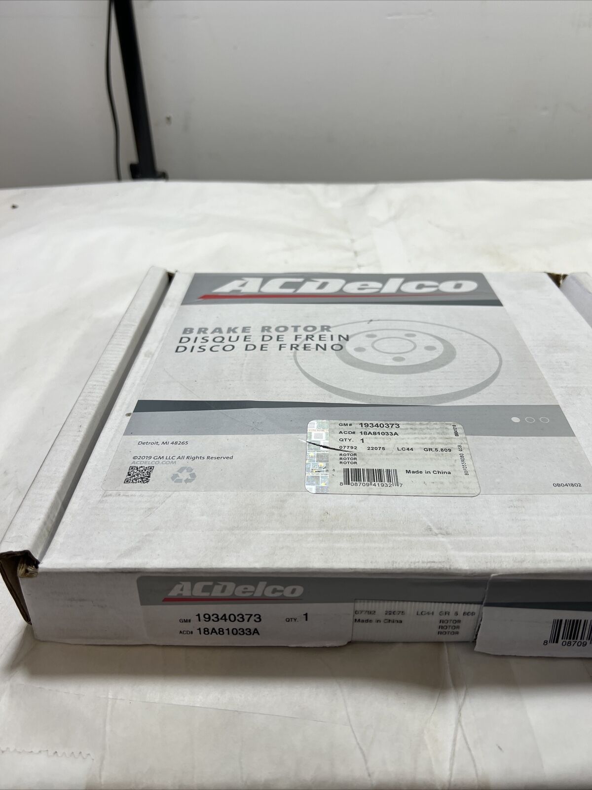 Genuine OEM GM ACDelco Impala Limited Rear Disc Brake Rotor 2011-2016 19340373