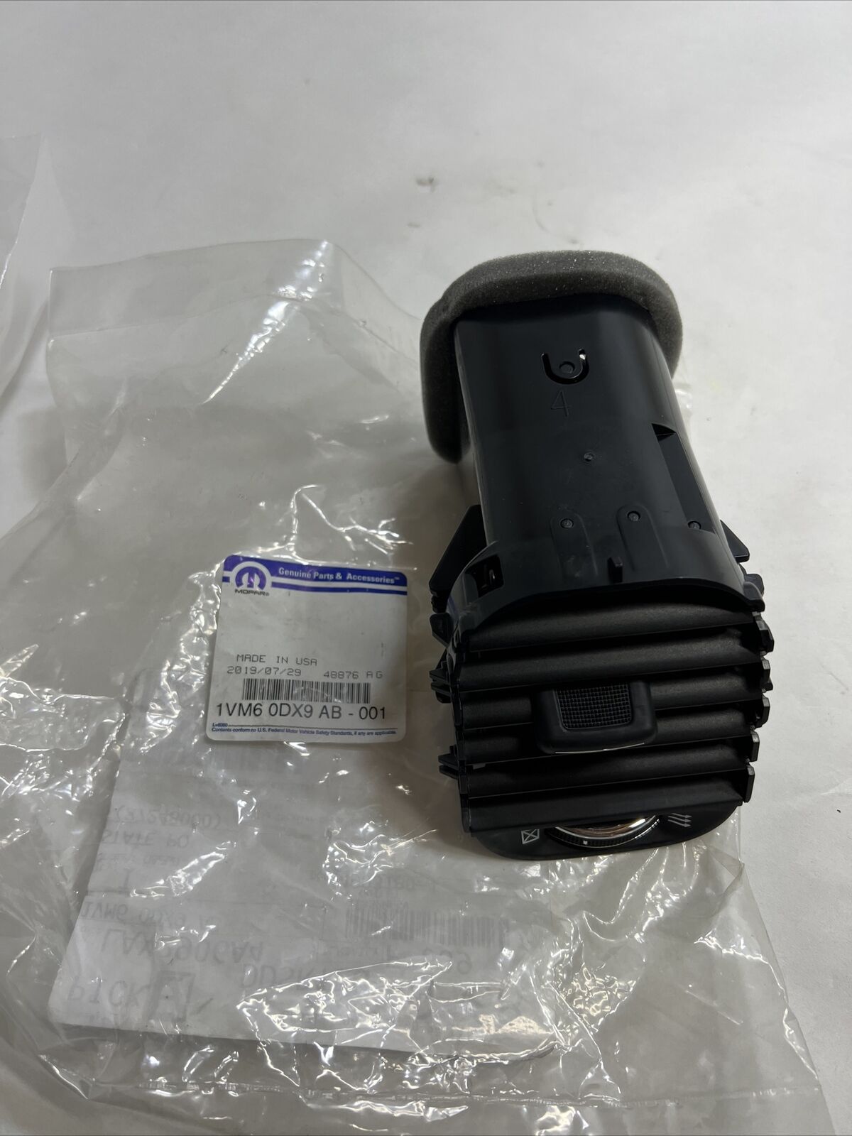 New OEM Genuine Mopar Outer Right Air Conditioning & Heater Outlet 1VM60DX9AB
